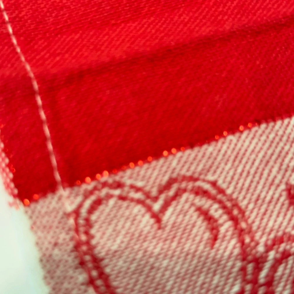 Red White Buffalo Check Heart Napkins Set of 4 Cotton Valentine Farmhouse 16x16